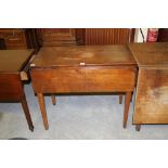 19th century oak drop leaf tea table