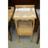 Marble topped Georgian stripped pine washstand