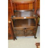 Oak trolley table cupboard