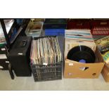 3 boxes of various LP recordss