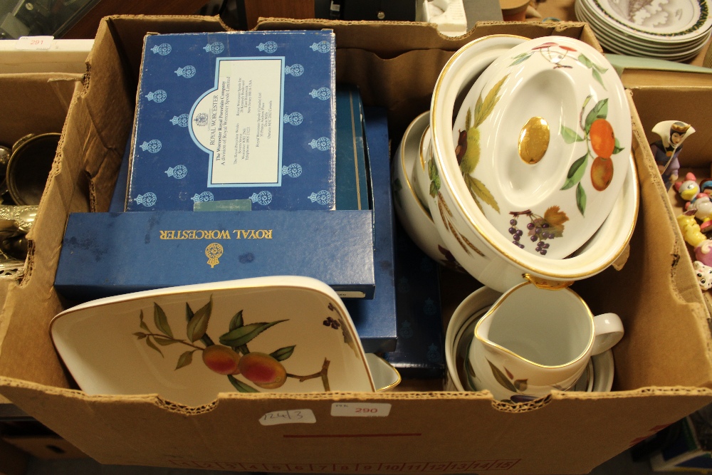 Box of Royal Worcester Evesham wares