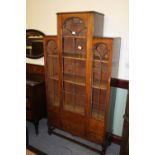 Oak glazed display cabinet