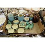 Selection of 1950's/60's green & other Denby wares