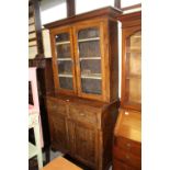 19th century burr-oak bookcase
