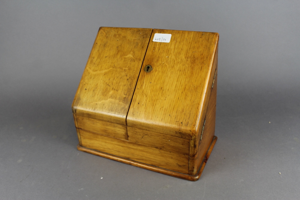 Oak stationery box
