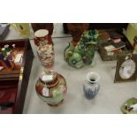 Noritake Roses lidded vase & other oriental items