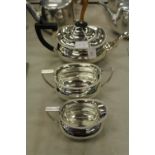 Silver plated 3pc teaset-engraved