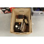 Box of photographic/developing equipment