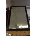 Bevelled mirror with Hogarth type frame