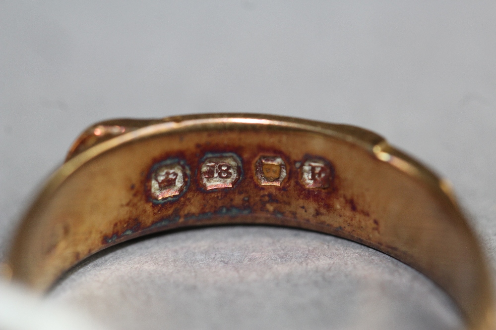 Victorian 18ct gold buckle ring - Image 3 of 3