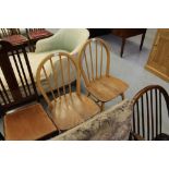 Pair of Ercol windsor lowback chairs