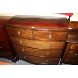 Mahogany 2/3 chest of drawers