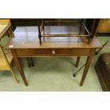 Oak single drop leaf table with drawer