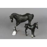 Beswick 'Black Beauty' & foal