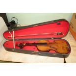 Cased violin and other violin case