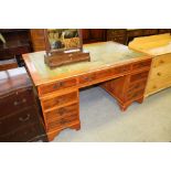 Yewwood pedestal desk