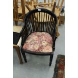 Low Victorian armchair