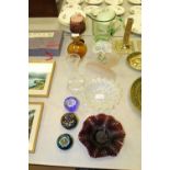 Quantity of glasswares including Whitefriars & paperweights