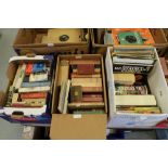 3 boxes of cookery books, maps etc