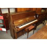 T.G Payne, London mahogany upright piano & piano stool
