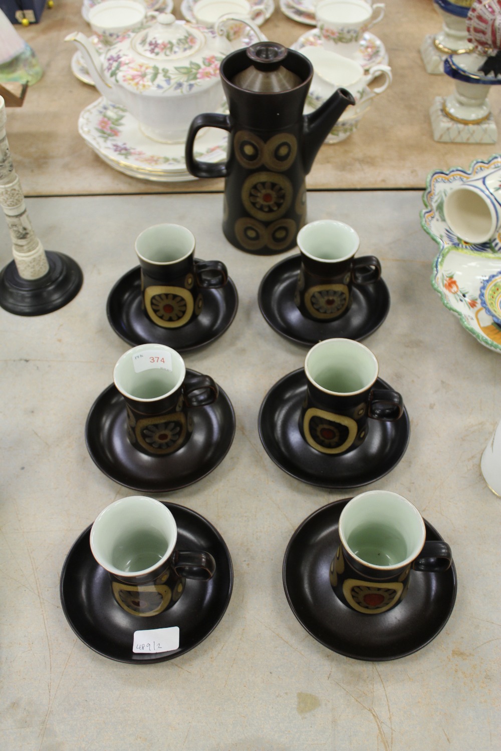 Denby arabesque coffee wares
