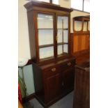 Victorian bookcase on cupboard