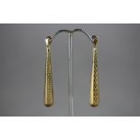 Pair of 9ct gold earrings
