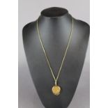 9ct gold chain & 1927 sovereign (9ct mounted)