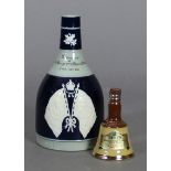 Copeland Spode George V Coronation decanter issued by Andrew Asher & Co, Edinburgh (empty) and a