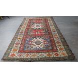 Antique Dervan Caucasian long rug, 266cm long x 112cm wide Good overall condition