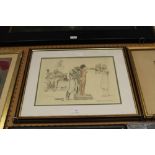 19th/20th Century French School, coloured lithograph, 'Atelier de reparation', 29cm x 36cm,