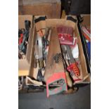 Box of tools, screwdrivers, pliers etc