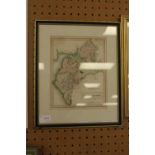 Framed map of Cumberland