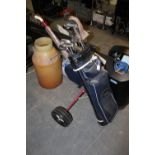 Golf clubs and bag