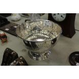 Silver plated punch bowl