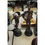 Pair of spelter figures