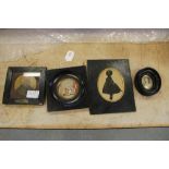 Miniature oval portrait & 3 others