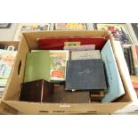 Box of old photograph albums etc