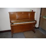 Solid oak upright piano Arts & Crafts style