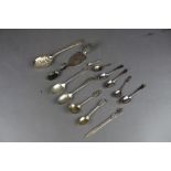 Box of silver 925/800 spoons etc