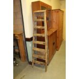 Vintage wooden decorators step ladders