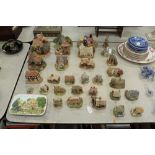 Group of 32 Lilliput Lane model cottages