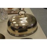 Victorian plated oval cloche by Mappin Brothers