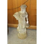 Composite stone garden figure