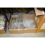 2 boxes of various glass wares