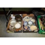 2 boxes of china, glass etc