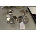 Pair 1970's Mappin & Webb plated candlesticks