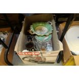 Box of china including victorian dessert set