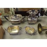 Plated 4 piece teaset