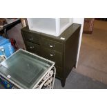 2 metal sets of drawers